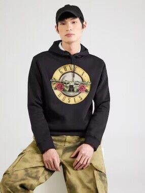 GUNS N' ROSES "APPETITE FOR DESTRUCTION" PULLOVER HOODIE CLASSIC LOGO. SZ  SMALL